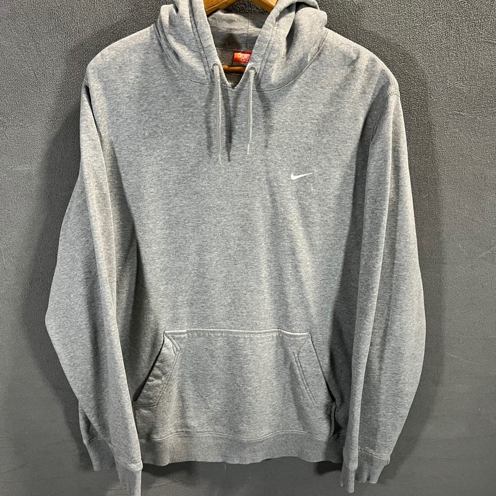 Nike Athletic Dept Mens XXL Heather Gray Pullover Hoodie Embroidered Swoosh